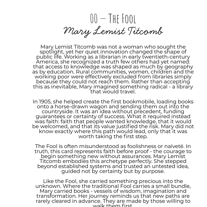 The Fool - Major Arcana. Page 1